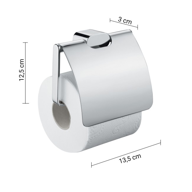 Gedy Azzorre, бумагодержатель с крышкой, цвет хром