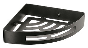 Gedy, решётка угловая 1-уровневая (21х21хh4,5), цвет черный матовый