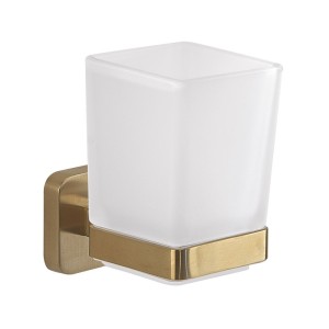 Gedy Tonga, настенный стеклянный стакан, цвет матовое золото