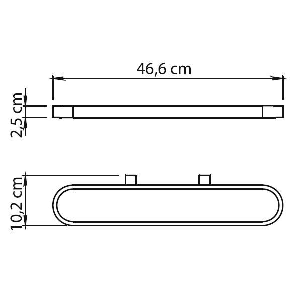 Gedy Azzorre, вертикальный или горизонтальный полотенцедержатель, цвет хром