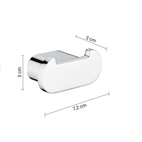 Gedy Azzorre, крючок двойной, цвет хром