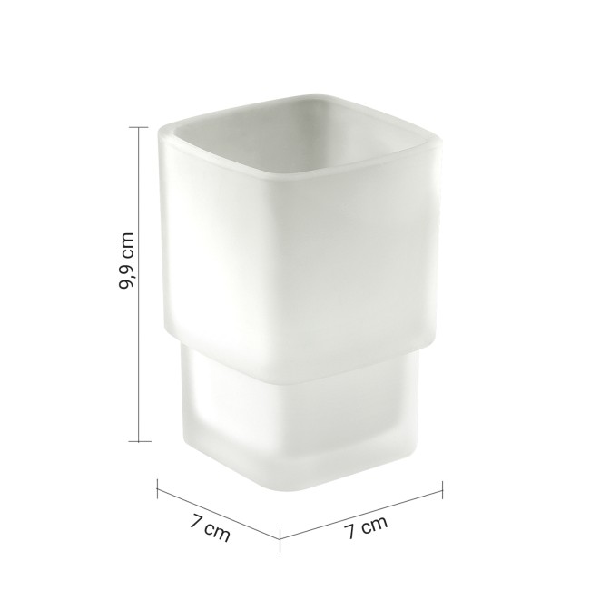 Gedy Lounge, стеклянный стакан c уплотнителем для установки в держатель 5447