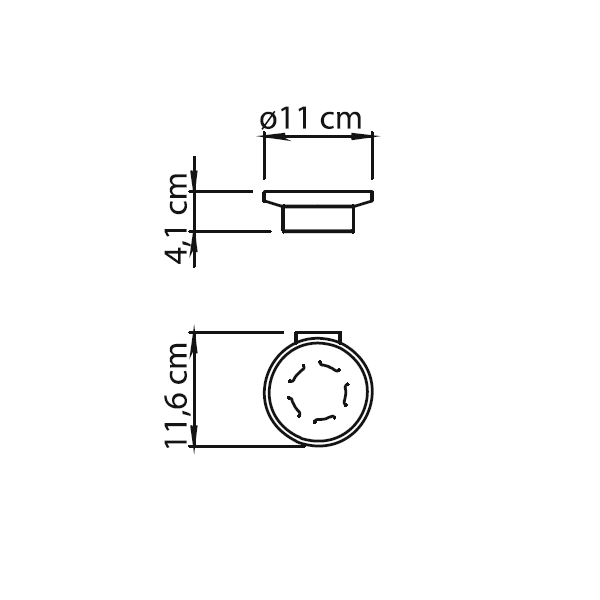 Gedy Azzorre, настенная стеклянная мыльница, цвет хром