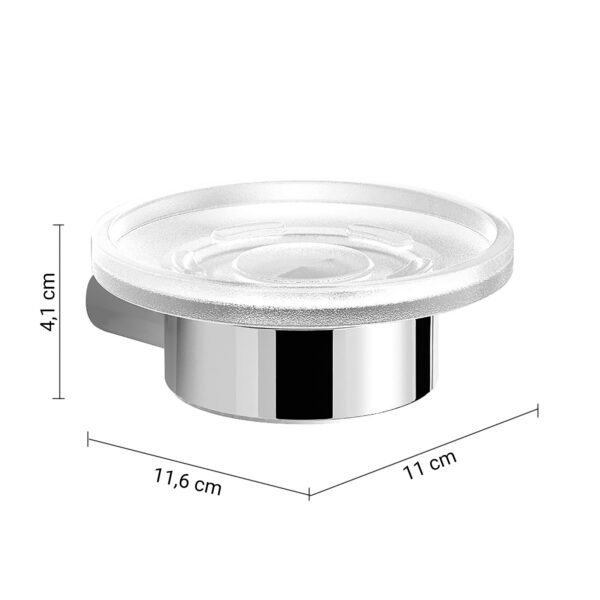 Gedy Azzorre, настенная стеклянная мыльница, цвет хром