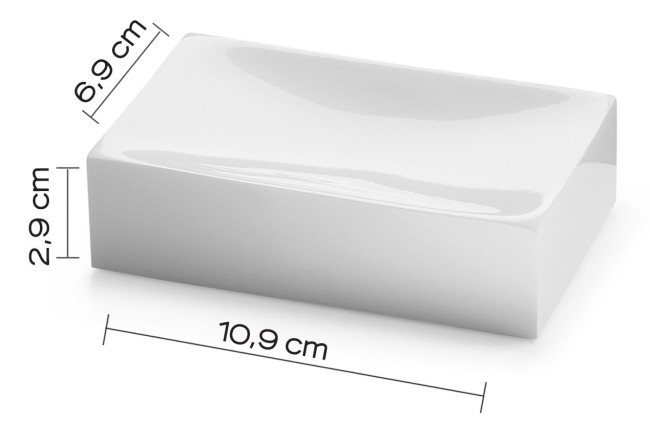 Gedy Sofia, настольная мыльница, цвет белый глянцевый