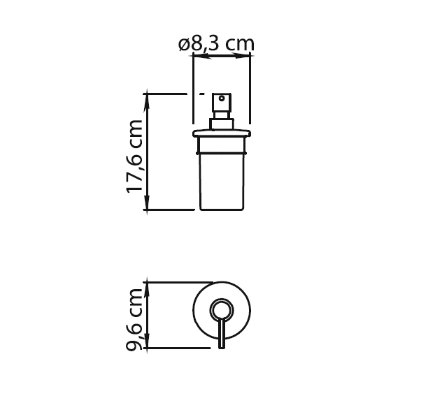 Gedy Azzorre, настенный стеклянный дозатор с металлической помпой, цвет хром
