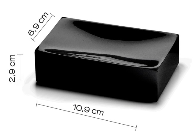 Gedy Sofia, настольная мыльница, цвет черный матовый