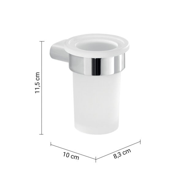 Gedy Azzorre, настенный стеклянный стакан, цвет хром