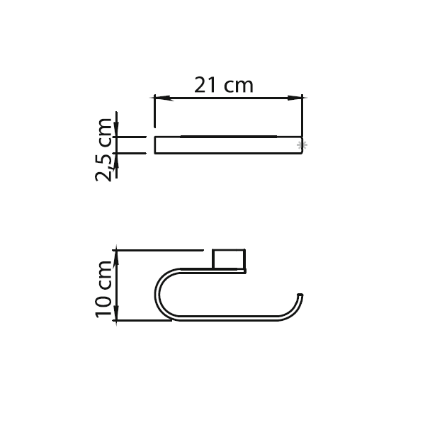 Gedy Azzorre, полотенцедержатель - полукольцо, цвет хром