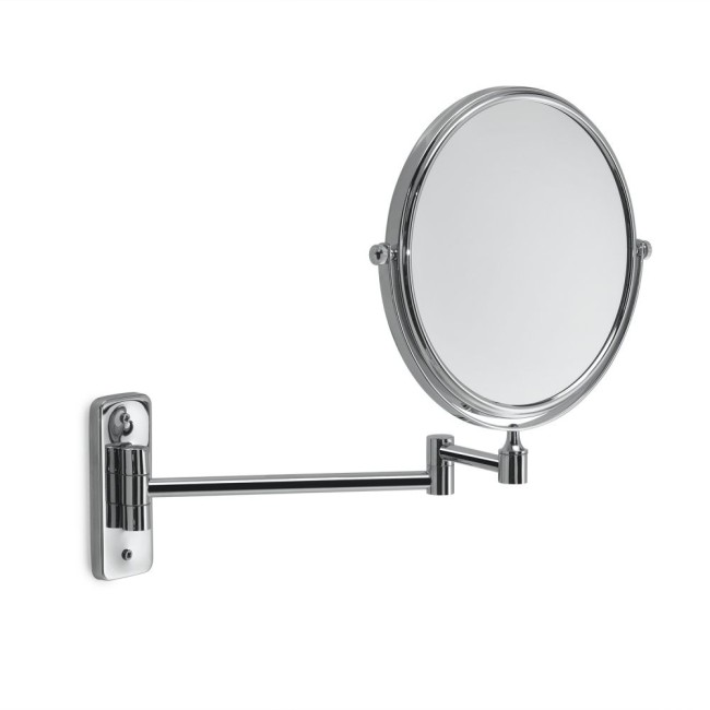 Gedy Gaia, настенное круглое поворотное косметическое зеркало (3x) со складным механизмом, цвет хром