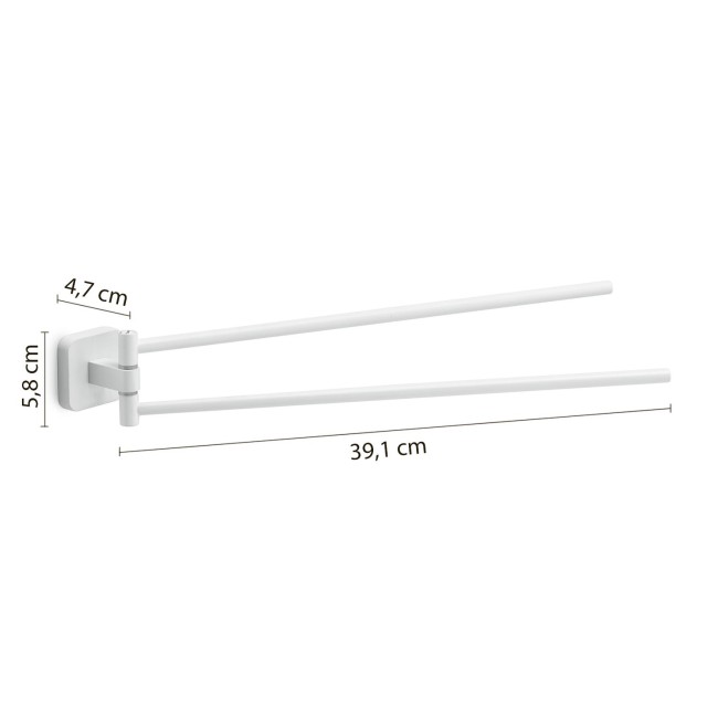 Gedy Tonga, полотенцедержатель двойной поворотный, цвет белый матовый