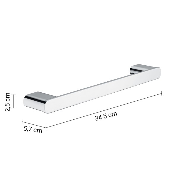 Gedy Azzorre, полотенцедержатель, длина 34.5 см, цвет хром