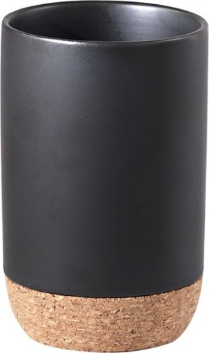 Gedy Ilary, настольный керамический стакан, цвет черная матовая керамика