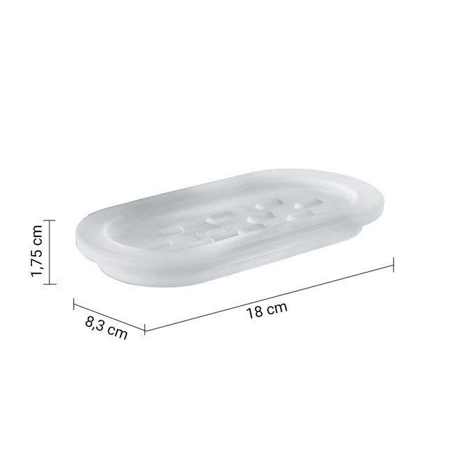 Gedy Azzorre, стеклянная мыльница для полотенцедержателя А147