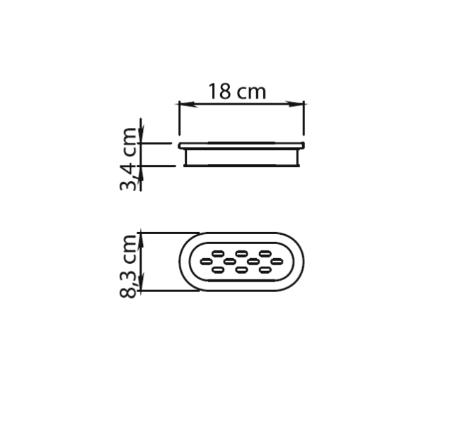 Gedy Azzorre, стеклянная мыльница для полотенцедержателя А147