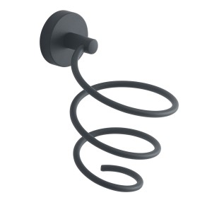 Gedy Eros, держатель для фена, цвет черный матовый