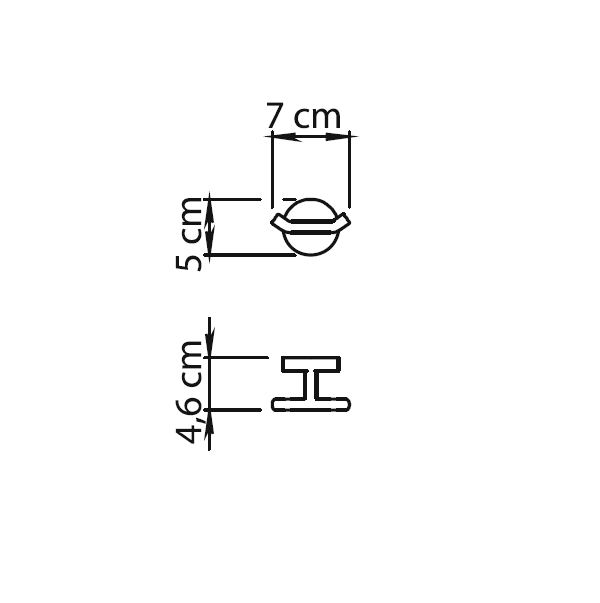 Gedy Eros, крючок двойной, цвет хром