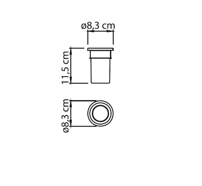 Gedy Azzorre, стеклянный стакан для полотенцедержателя А147