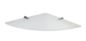 Gedy, стеклянная полукруглая 1-уровневая полка (26х26хh2), цвет хром