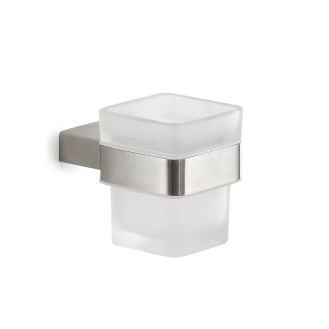 Gedy Maui, настенный стеклянный стакан, цвет хром зачищенный