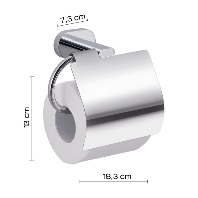 Gedy Bernina, бумагодержатель с крышкой, цвет хром