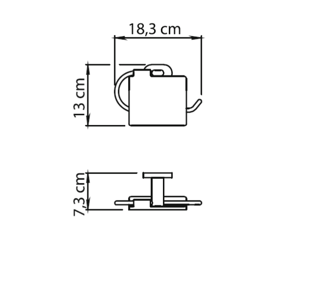 Gedy Bernina, бумагодержатель с крышкой, цвет хром