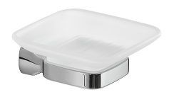 Gedy Stelvio, настенная стеклянная мыльница, цвет хром