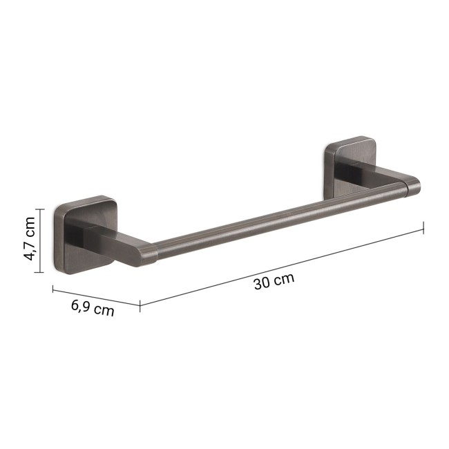 Gedy Tonga, полотенцедержатель, длина 35 см, цвет оружейная сталь