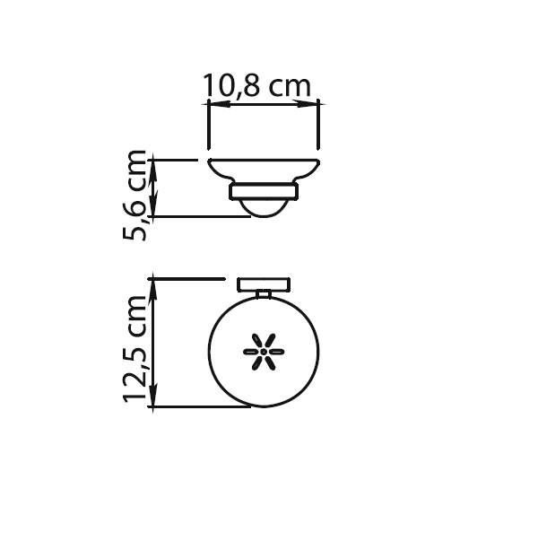 Gedy Eros, настенная стеклянная мыльница, цвет черный матовый