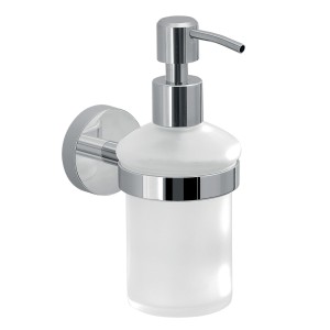 Gedy Eros, настенный стеклянный дозатор c металлической помпой, цвет хром