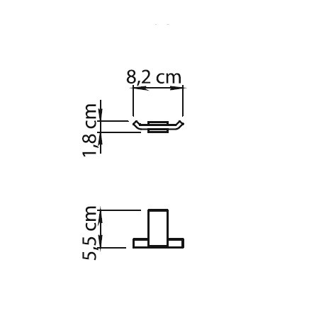 Gedy Kansas, крючок двойной, цвет хром