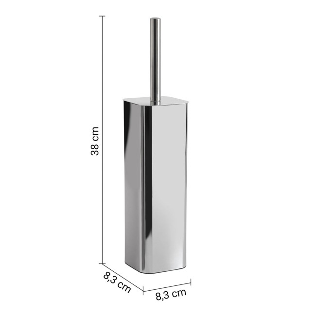 Gedy Jack, напольный металлический ёрш, цвет хром