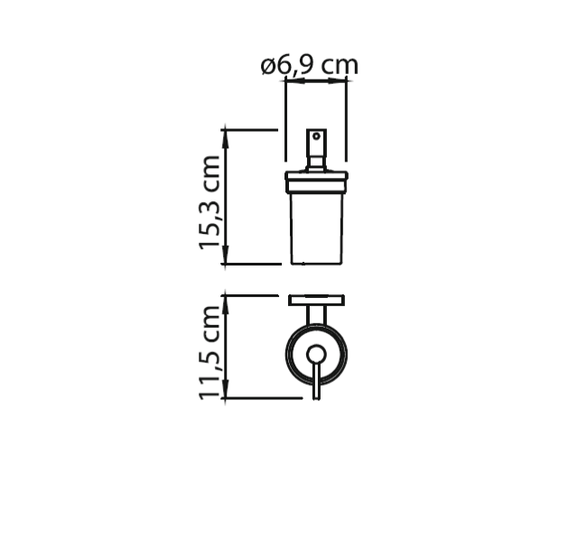 Gedy Bernina, настенный стеклянный дозатор c пластиковой помпой, цвет хром