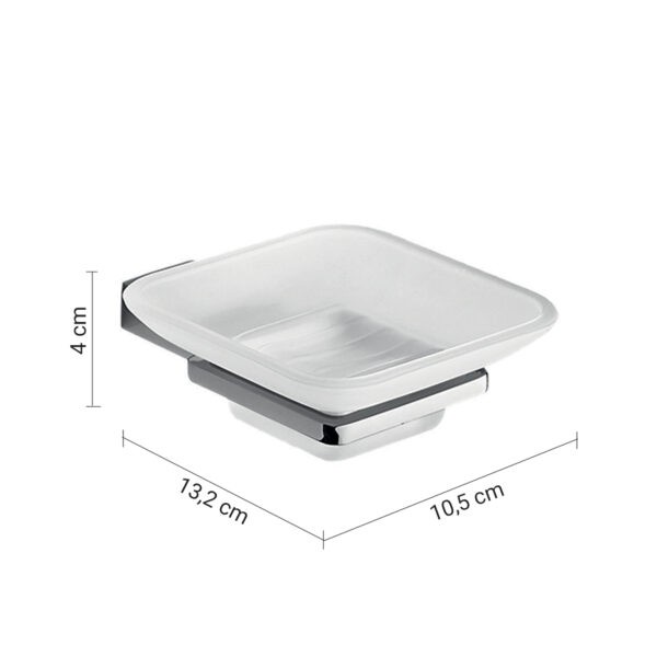 Gedy Kansas, настенная стеклянная мыльница, цвет хром