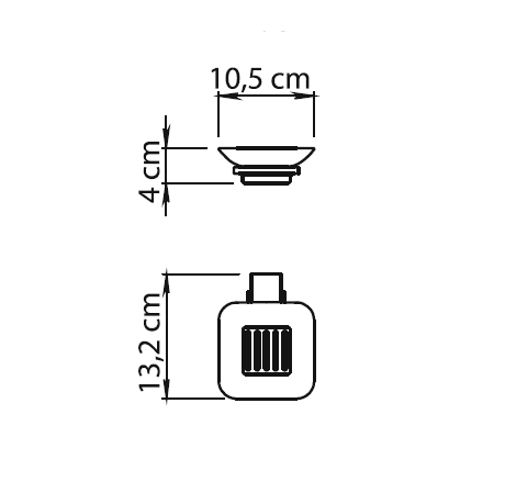 Gedy Kansas, настенная стеклянная мыльница, цвет хром