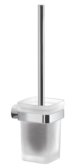 Gedy Stelvio, настенный стеклянный ерш, цвет хром