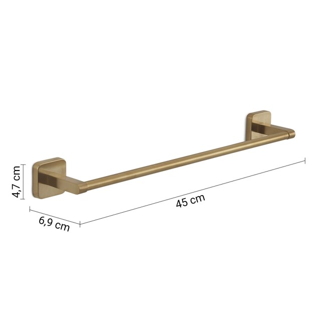 Gedy Tonga, полотенцедержатель, длина 45 см, цвет матовое золото