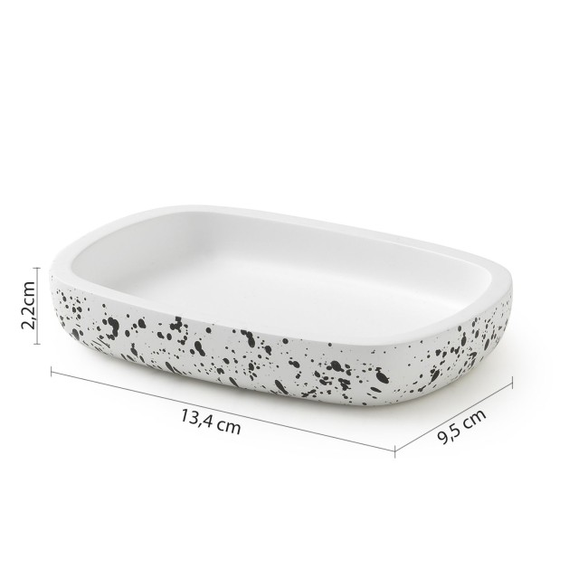 Gedy Layla, настольная мыльница, цвет белый матовый