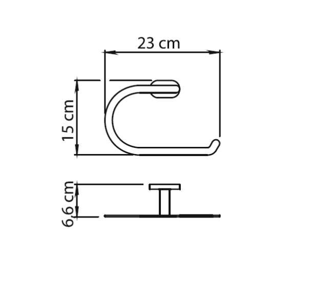 Gedy Bernina, полотенцедержатель - полукольцо, цвет хром