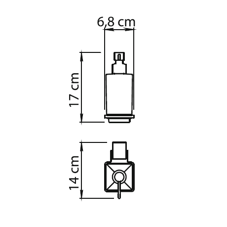 Gedy Kansas, настенный стеклянный дозатор c металлической помпой, цвет хром