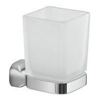 Gedy Stelvio, настенный стеклянный стакан, цвет хром