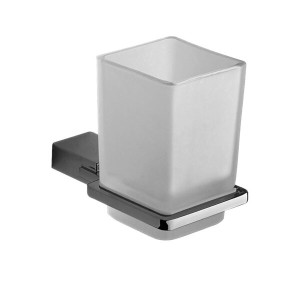 Gedy Kansas, настенный стеклянный стакан, цвет хром