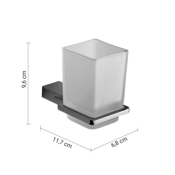 Gedy Kansas, настенный стеклянный стакан, цвет хром