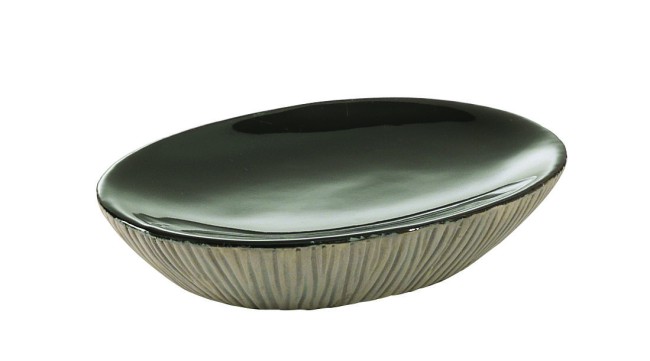 Gedy Naomi, настольная керамическая мыльница, цвет серая керамика