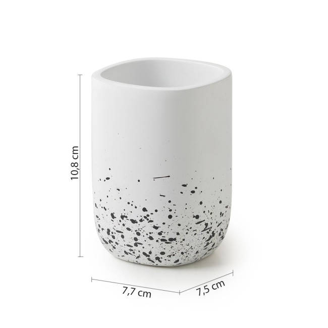 Gedy Layla, настольный стакан, цвет белый матовый