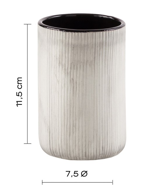 Gedy Naomi, настольный керамический стакан, цвет серая керамика