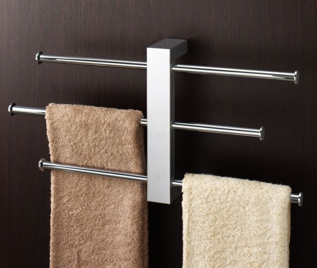 Gedy Bridge, настенный модуль c 3-мя передвижными полотенцедержателями, цвет хром