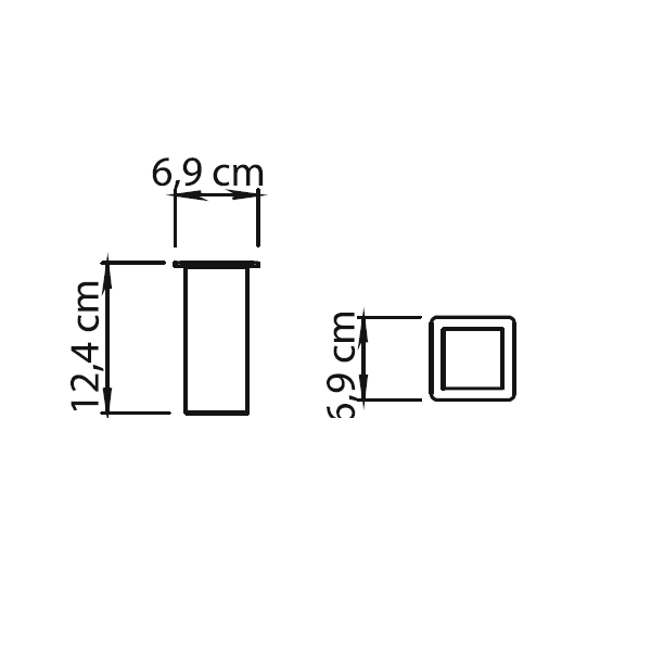 Gedy Kansas, настольный/настенный металлический стакан, цвет хром