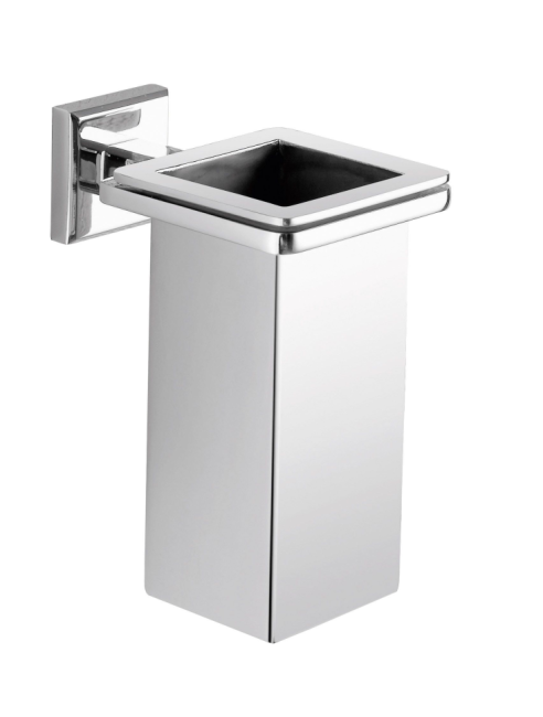 Gedy Kansas, настольный/настенный металлический стакан, цвет хром