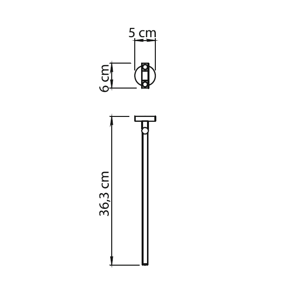 Gedy Eros, полотенцедержатель двойной поворотный, цвет черный матовый